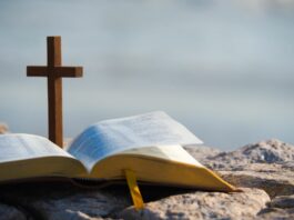 Pregação bíblia testemunhar devocional, versículos sobre o sacrifício de Jesus - Reprodução Canva